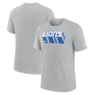 Футболка Detroit Lions Nike Heather Gray Long Pass Tri-Blend