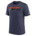 Футболка Chicago Bears Nike Heather Navy Long Pass Tri-Blend