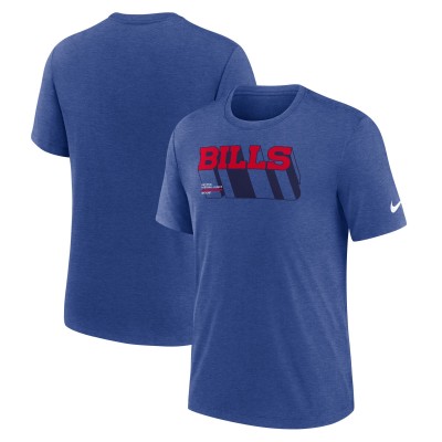 Футболка Buffalo Bills Nike Heather Royal Long Pass Tri-Blend