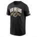 Футболка New Orleans Saints Nike Black Rewind Front and Back Hit Essential