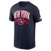 New York Giants Nike Navy Rewind Front and Back Hit Essential T-Shirt