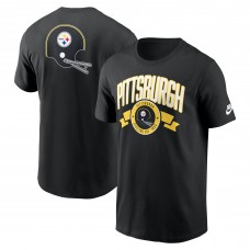 Футболка Pittsburgh Steelers Nike Black Rewind Front and Back Hit Essential