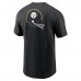 Футболка Pittsburgh Steelers Nike Black Rewind Front and Back Hit Essential