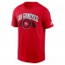 San Francisco 49ers Nike Scarlet Rewind Front and Back Hit Essential T-Shirt