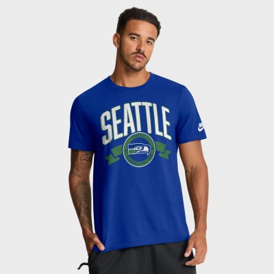 Seattle Seahawks Nike Royal Rewind Front and Back Hit Essential T-Shirt