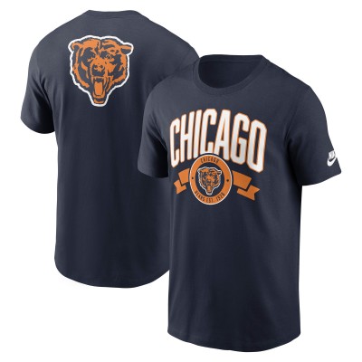 Футболка Chicago Bears Nike Navy Rewind Front and Back Hit Essential