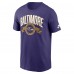 Футболка Baltimore Ravens Nike Purple Rewind Front and Back Hit Essential