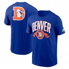 Футболка Denver Broncos Nike Royal Rewind Front and Back Hit Essential