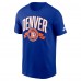 Футболка Denver Broncos Nike Royal Rewind Front and Back Hit Essential