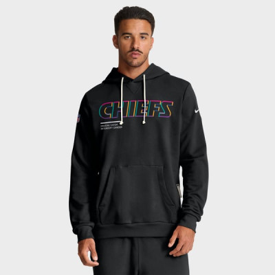 Толстовка Kansas City Chiefs Nike Tall 2025 NFL Crucial Catch Sideline Standard Issue Dri-FIT - Black
