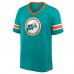 Miami Dolphins Fanatics Aqua Hometown Premium Hashmark V-Neck T-Shirt