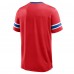New England Patriots Fanatics Red Hometown Premium Hashmark V-Neck T-Shirt