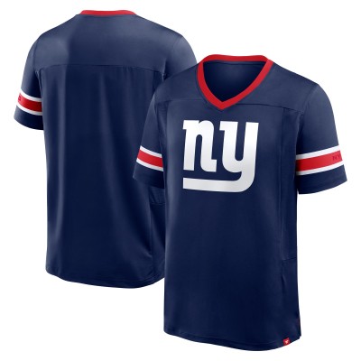 New York Giants Fanatics Navy Hometown Premium Hashmark V-Neck T-Shirt