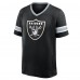 Las Vegas Raiders Fanatics Black Hometown Premium Hashmark V-Neck T-Shirt