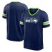 Seattle Seahawks Fanatics College Navy Hometown Premium Hashmark V-Neck T-Shirt