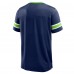 Seattle Seahawks Fanatics College Navy Hometown Premium Hashmark V-Neck T-Shirt