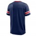 New England Patriots Fanatics Navy Hometown Premium Hashmark V-Neck T-Shirt