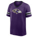 Футболка Baltimore Ravens Fanatics Purple Hometown Premium Hashmark V-Neck