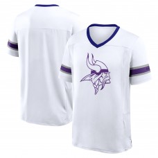 Minnesota Vikings Fanatics White Redzone Hashmark V-Neck T-Shirt
