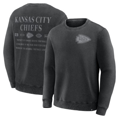 Kansas City Chiefs Fanatics Black Deep Route Pullover Sweatshirt