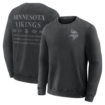 Minnesota Vikings Fanatics Black Deep Route Pullover Sweatshirt