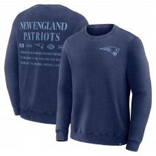 New England Patriots Fanatics Navy Deep Route Pullover Sweatshirt