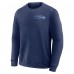 Seattle Seahawks Fanatics Navy Deep Route Pullover Sweatshirt