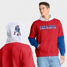 New England Patriots Fanatics Red Helmet Retro Pullover Hoodie New England Patriots Fanatics Red Helmet Retro Pullover Hoodie