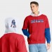 New England Patriots Fanatics Red Helmet Retro Pullover Hoodie