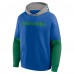 Seattle Seahawks Fanatics Royal Helmet Retro Pullover Hoodie