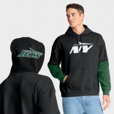 New York Jets Fanatics Black Helmet Alt Pullover Hoodie New York Jets Fanatics Black Helmet Alt Pullover Hoodie
