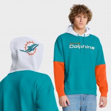 Miami Dolphins Fanatics Aqua Helmet Pullover Hoodie