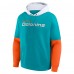 Miami Dolphins Fanatics Aqua Helmet Pullover Hoodie