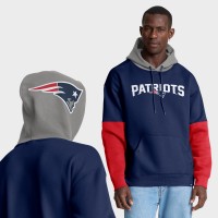 New England Patriots Fanatics Navy Helmet Pullover Hoodie