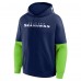 Seattle Seahawks Fanatics College Navy Helmet Pullover Hoodie