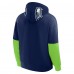 Seattle Seahawks Fanatics College Navy Helmet Pullover Hoodie