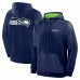 Seattle Seahawks Fanatics College Navy Checkdown Pass Full-Zip Hoodie Seattle Seahawks Fanatics College Navy Checkdown Pass Full-Zip Hoodie