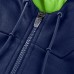 Seattle Seahawks Fanatics College Navy Checkdown Pass Full-Zip Hoodie