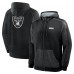 Las Vegas Raiders Fanatics Black Checkdown Pass Full-Zip Hoodie
