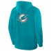 Miami Dolphins Fanatics Aqua Checkdown Pass Full-Zip Hoodie