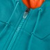 Miami Dolphins Fanatics Aqua Checkdown Pass Full-Zip Hoodie