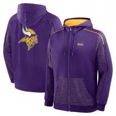 Minnesota Vikings Fanatics Purple Checkdown Pass Full-Zip Hoodie