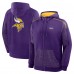 Minnesota Vikings Fanatics Purple Checkdown Pass Full-Zip Hoodie