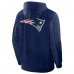 New England Patriots Fanatics Navy Checkdown Pass Full-Zip Hoodie