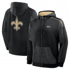 Толстовка на молнии New Orleans Saints Fanatics Black Checkdown Pass
