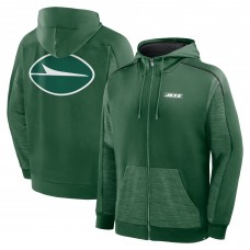 New York Jets Fanatics Green Checkdown Pass Full-Zip Hoodie New York Jets Fanatics Green Checkdown Pass Full-Zip Hoodie