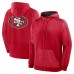 San Francisco 49ers Fanatics Scarlet Checkdown Pass Full-Zip Hoodie
