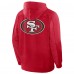 San Francisco 49ers Fanatics Scarlet Checkdown Pass Full-Zip Hoodie