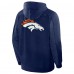 Толстовка на молнии Denver Broncos Fanatics Navy Checkdown Pass