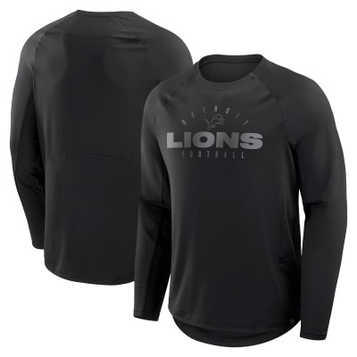 Футболка с длинным рукавом Detroit Lions Fanatics Black Coverage Scheme